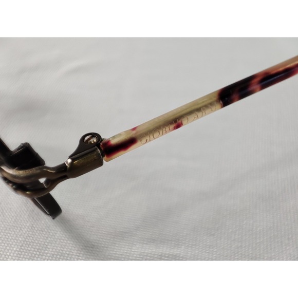 Vintage Giorgio Armani 134 306 Eyeglass Frames Round Gold Tortoise 50-20 Italy - Picture 10 of 14